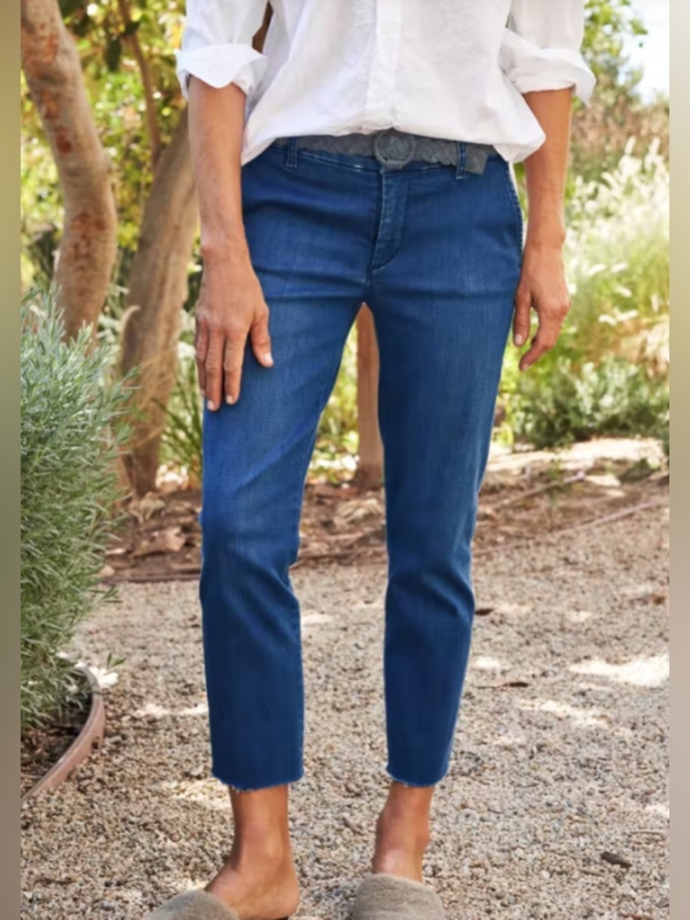 Frank & Eileen Wicklow Italian Denim Crop Jean Sz 4